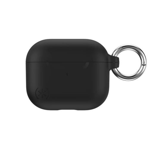 Чохол з карабіном Speck Presidio with Soft-Touch Coating Case Black/Bright Silver для AirPods 3 (SP-141175-1041)