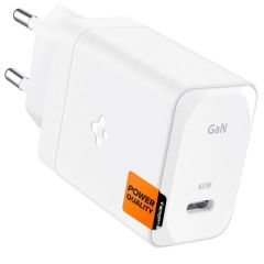Швидка зарядка Spigen ArcStation™ Pro GaN-651 65W White + кабель Type-C Cable White (ACH05476)