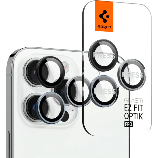 Защитное стекло для камеры Spigen Camera Lens Screen Protector GlasTR EZ Fit Optik Pro (2 Pack) для iPhone 15 Pro | iPhone 15 Pro Max | iPhone 14 Pro Max | iPhone 14 Pro (AGL06159)