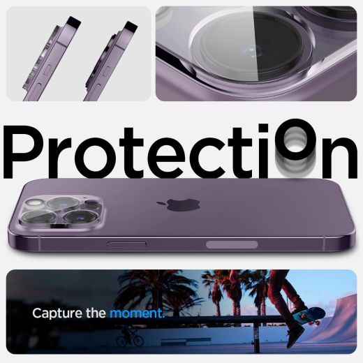 Защитное стекло для камеры Spigen Camera Lens Screen Protector GlasTR Optik Clear для iPhone 15 Pro | iPhone 15 Pro Max | iPhone 14 Pro | 14 Pro Max (AGL05761)