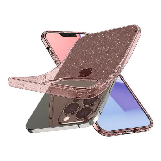 Чехол Spigen Case Liquid Crystal Glitter Rose Quartz для iPhone 13 Pro Max (ACS03199)