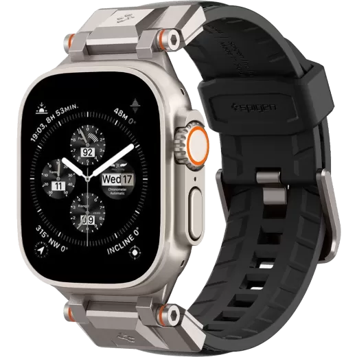 Ремінець Spigen DuraPro Armor PU Black для Apple Watch 49мм (AMP07591)