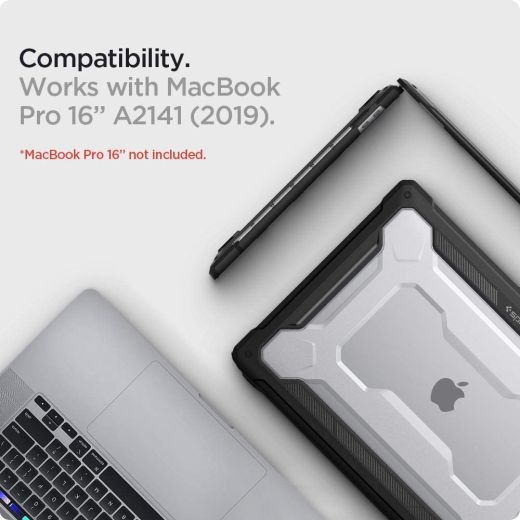 Защитный чехол Spigen Rugged Armor Compatible Matte Black для MacBook 16" (2019)