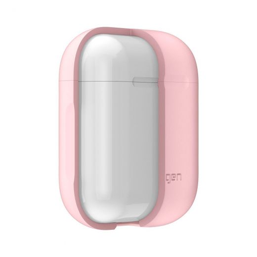 Чехол Spigen Silicone Case Pink с карабином для AirPods