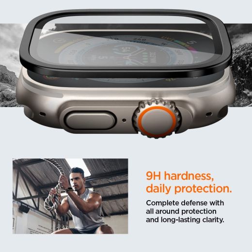 Захисне скло Spigen Screen Protector Glas.tR Slim Pro Black для Apple Watch Ultra | Ultra 2 49mm (AGL06163)