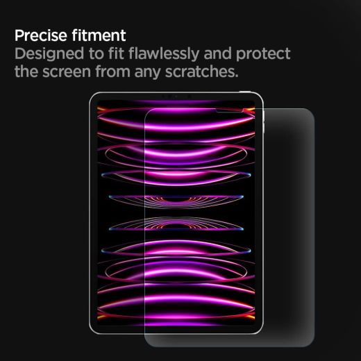 Защитное стекло SpigenScreen Protector Glas.tR SLIM V2 для iPad Pro 12.9" (2020 | 2021 | 2022 | M1 | M2) (AGL01861)