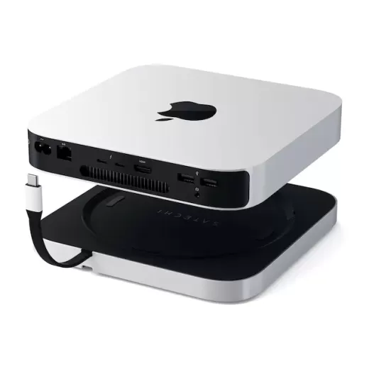 Подставка и концентратор Satechi Stand & Hub for Mac Mini with SSD Enclosure (ST-MMSHS)