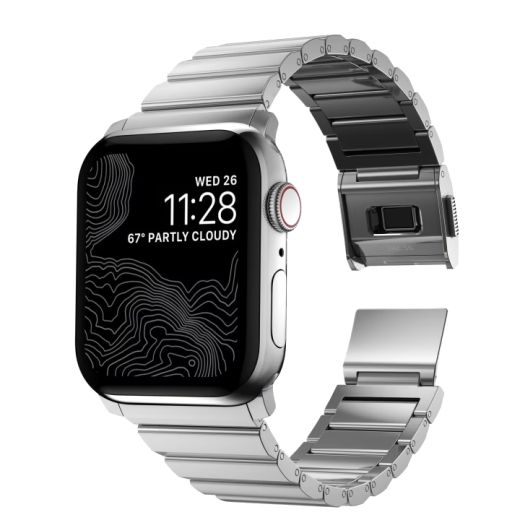 Металевий ремінець Nomad Steel Band Silver для Apple Watch 41mm | 40mm