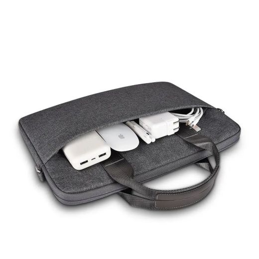 Чохол-сумка WIWU Minimalist Laptop Bag Series Black для MacBook 14" | Pro 13" | Air 13" (M1) | Air 13,6" M2 | M3 (2023 | 2024)