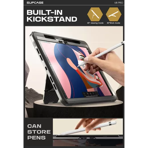 Противоударный чехол Supcase Unicorn Beetle Pro Rugged Black для iPad Pro 11" (2024)
