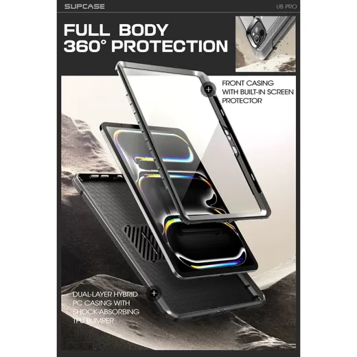 Протиударний чохол Supcase Unicorn Beetle Pro Rugged Black для iPad Pro 13" (2024)