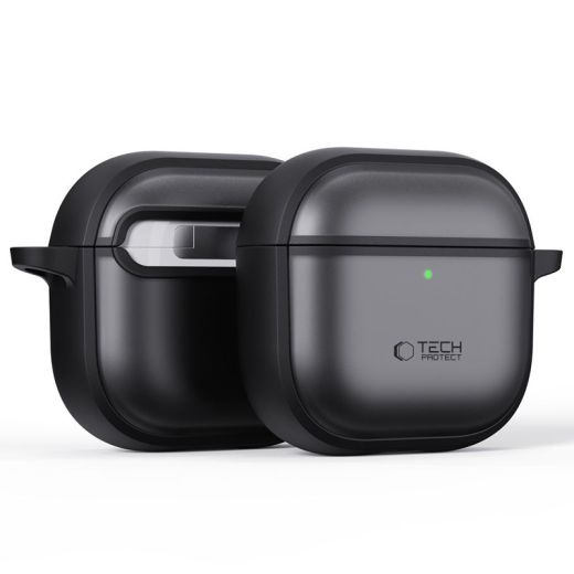 Чохол з карабіном Tech-Protect Magmat Matte Black для AirPods 4 (2024)