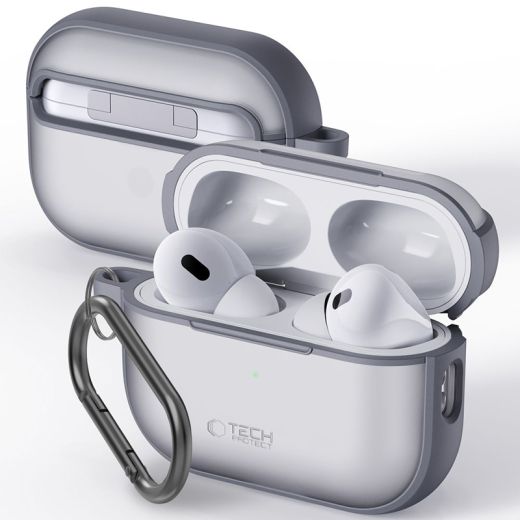 Чохол з карабіном Tech-Protect Magmat Matte Grey для AirPods Pro 1 | 2