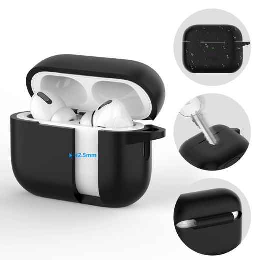 Силіконовий чохол з карабіном Tech-Protect Silicone Hook Olive Green для AirPods Pro 1 | 2