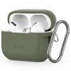 Силіконовий чохол з карабіном Tech-Protect Silicone Hook Olive Green для AirPods Pro 1 | 2