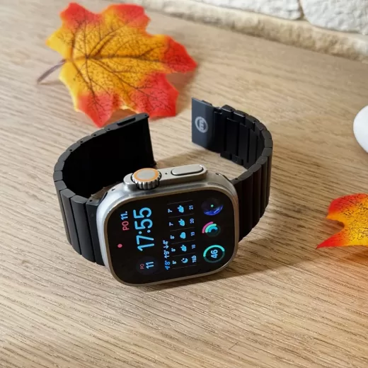 Титановий ремінець Mobile Origin Titan Natural Titanium для Apple Watch 49мм | 45мм | 44мм (AWTB-TITAN-SLV)