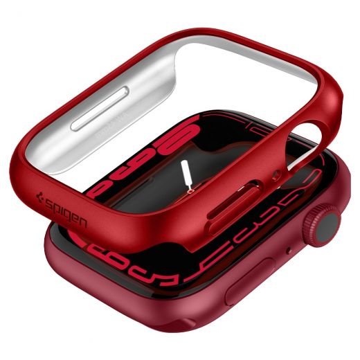 Чехол Spigen Thin Fit Metallic Red для Apple Watch 9 | 8 | 7  45mm (ACS04177)
