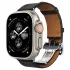 Кожаный ремешок Spigen Enzo Black для Apple Watch 49mm | 45mm | 44mm (AMP06926)