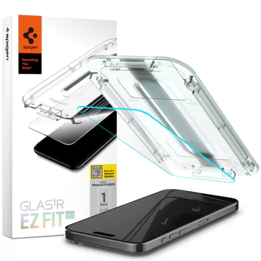 Защитное стекло Spigen Glas.TR EZFIT HD для iPhone 15 Pro (AGL06898)