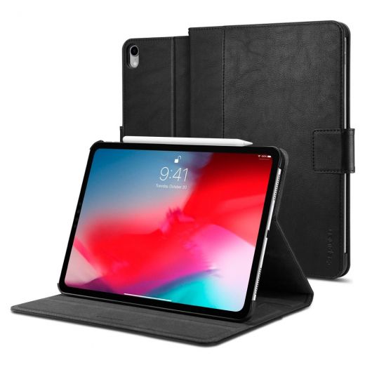 Чехол Spigen Stand Folio (Version 2) Black для iPad Pro 12.9" (2018)