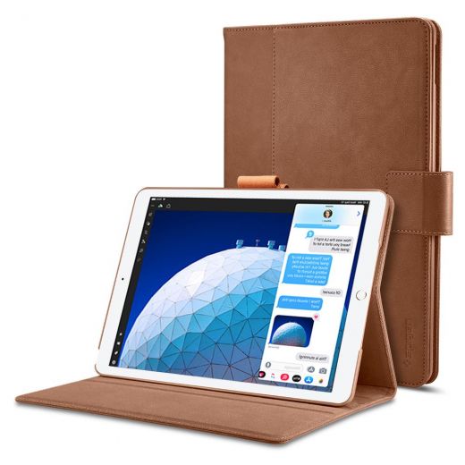 Чохол Spigen Stand Folio Brown для iPad Air 3 (2019)