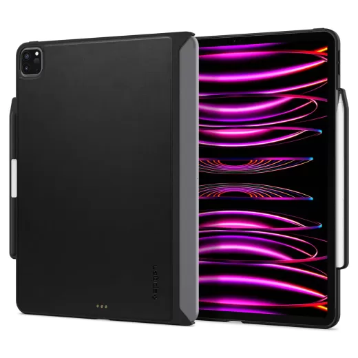 Пластиковый чехол Spigen Thin Fit Pro Black для iPad Pro 12.9" (2021 | 2022) (ACS05468)