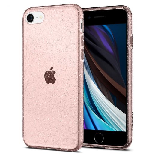 Чехол Spigen Liquid Crystal Glitter Rose Quartz (042CS21419) для iPhone SE (2020)