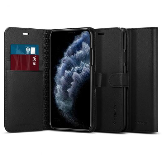 Чехол Spigen Wallet S Black для iPhone 11 Pro