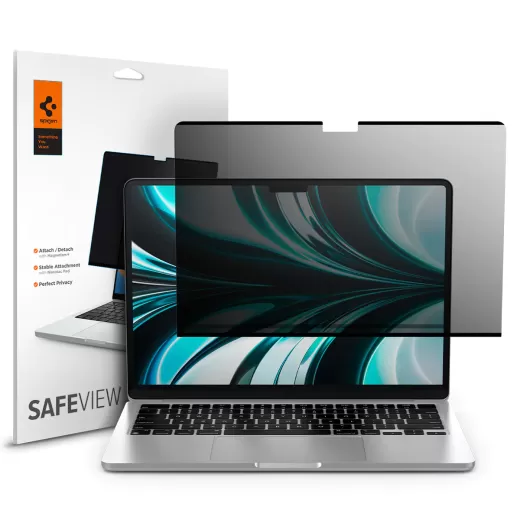 Захисна плівка антишпіон Spigen Screen Protector Safe View Transperensy для Macbook Air 13.6" M2 | M3 (2023 | 2024)(AFL06253)