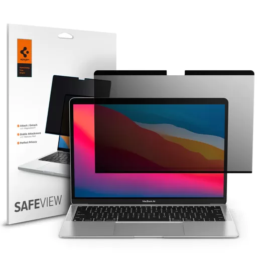 Защитная пленка антишпион Spigen Screen Protector Safe View для Macbook Pro 13"  (2017 | 2018| 2020)| Air 13" (2018 | 2019| 2020) (AFL06440)