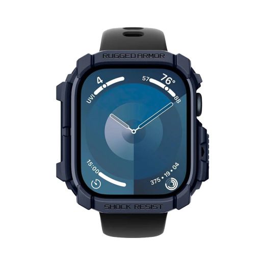 Противоударный чехол Spigen Rugged Armor Navy Blue для Apple Watch Series 10 (2024) 46мм (ACS08599)