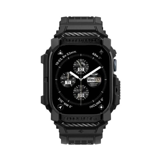 Протиударний чохол Spigen Rugged Armor Pro Matte Black для Apple Watch Series 10 (2024) 42мм (ACS08591)