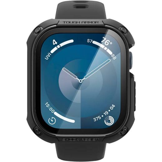 Протиударний чохол Spigen Tough Armor Black для Apple Watch Series 10 (2024) 46мм (ACS08603)