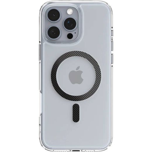 Прозрачный чехол Spigen Ultra Hybrid MagSafe Carbon Fiber для iPhone 16 Pro Max (ACS08000)