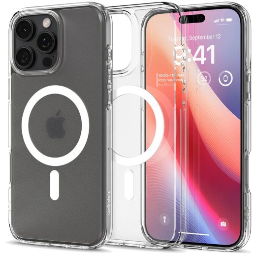 Прозорий чохол Spigen Ultra Hybrid MagSafe Frost Clear для iPhone 16 Pro (ACS08133)