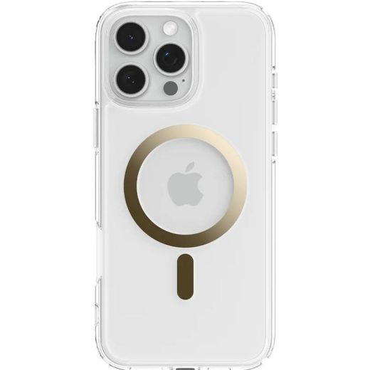 Прозрачный чехол Spigen Ultra Hybrid MagSafe Gold для iPhone 16 Pro (ACS08132)