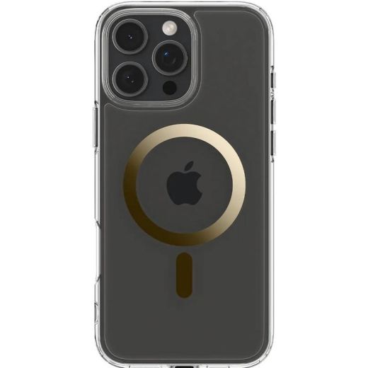 Прозорий чохол Spigen Ultra Hybrid MagSafe Gold для iPhone 16 Pro Max (ACS08001)