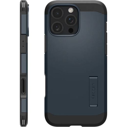 Чехол Spigen Tough Armor T AI (MagFit + Camera Control) Metal Slate для iPhone 16 Pro Max (ACS08504)