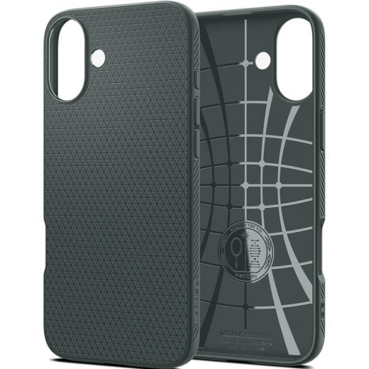 Чехол Spigen Liquid Air Abyss Green для iPhone 16 Plus (ACS08068)