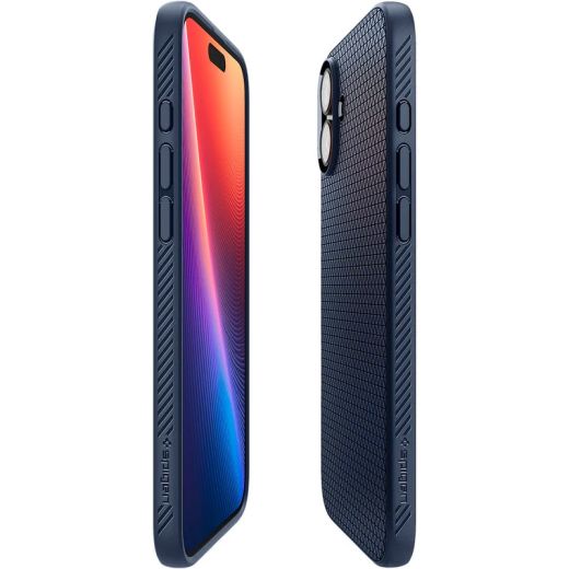 Чохол Spigen Liquid Air Navy Blue для iPhone 16 Plus (ACS08067)
