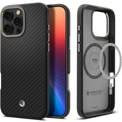 Карбоновий чохол Spigen Enzo Aramid Black Natural для iPhone 16 Pro Max (ACS08501)