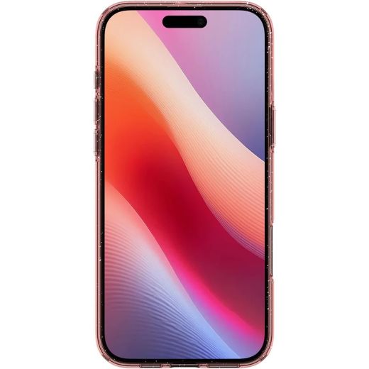 Прозорий чохол Spigen Liquid Crystal Glitter Rose Quartz для iPhone 16 Pro