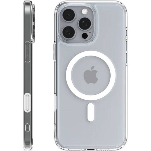 Прозорий чохол Spigen Ultra Hybrid T (MagFit + Camera Control) White для iPhone 16 Pro Max (ACS08505)