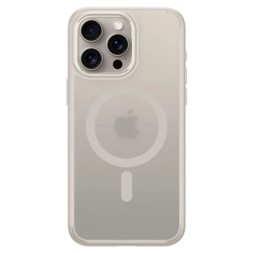 Чехол Spigen Ultra Hybrid (MagFit) Frost Natural Titanium для iPhone 15 Pro (ACS07215)