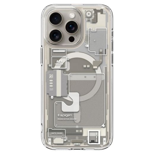 Чехол Spigen Ultra Hybrid Zero One (MagFit)  Natural Titanium для iPhone 15 Pro Max (ACS07211)