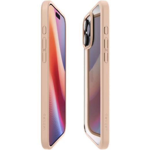 Прозрачный чехол Spigen Ultra Hybrid Rose Titanium для iPhone 16 Pro (ACS08693)