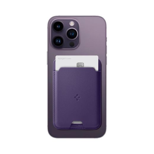 Чехол-кошелек Spigen Valentinus (MagFit) Purple (AFA06267)