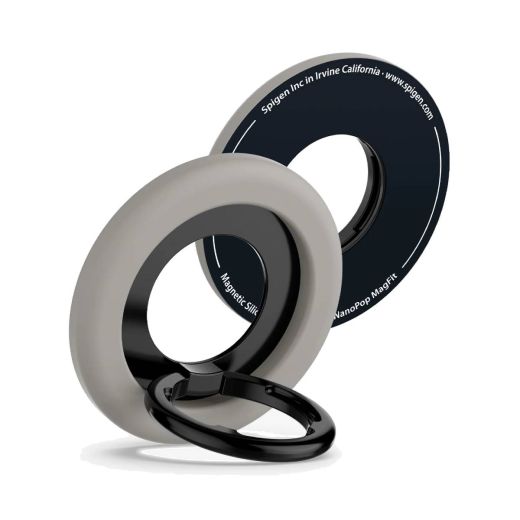 Магнитное кольцо-подставка для телефона Spigen Nano Pop (MagFit)  Truffle Gray (AMP09032)