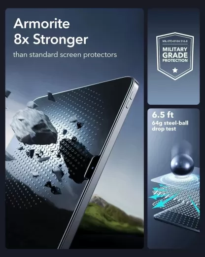 Захисне скло з аплікатором ESR UltraFit Armorite Screen Protector (2 шт.) для iPad Air 11” M3 | M2 (2025 | 2024) (1E12000201)