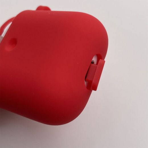 Силиконовый чехол CasePro Silicone Case Red для AirPods 1/2